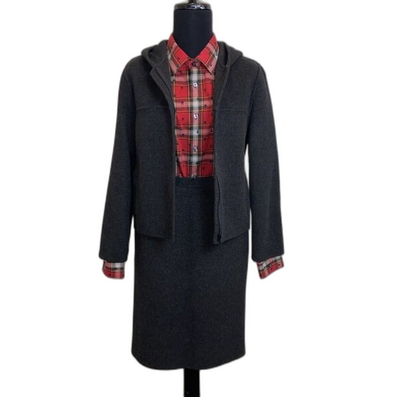 Vintage MCM Legere Hood Jacket Skirt Set Size 38 / S-XS - Picture 1 of 16